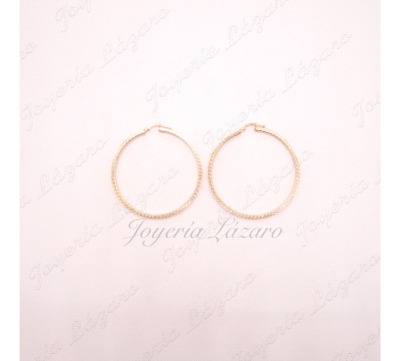 PEND. AROS ORO 18 KTS TUBO LISO 2X25MM