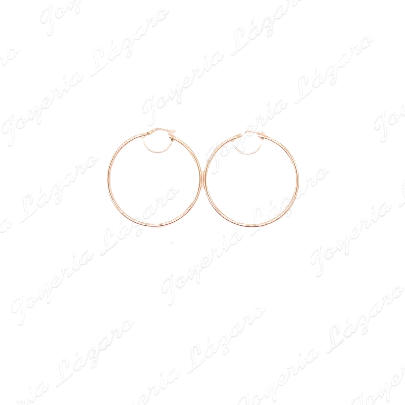 PEND. AROS ORO 18 KTS TUBO LISOS 2X40MM INT