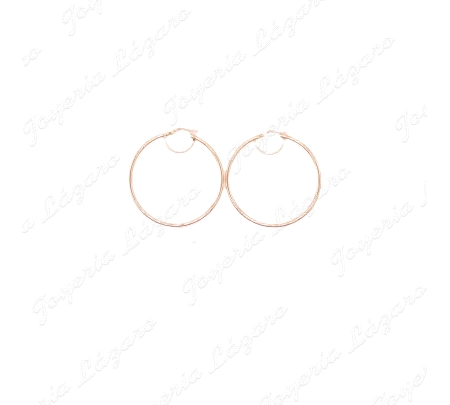 PEND. AROS ORO 18 KTS TUBO LISOS 2X40MM INT