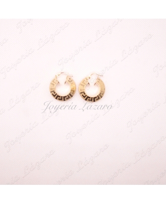 ORO 18 KTS PEND. AROS GRECA  20X10MM INT