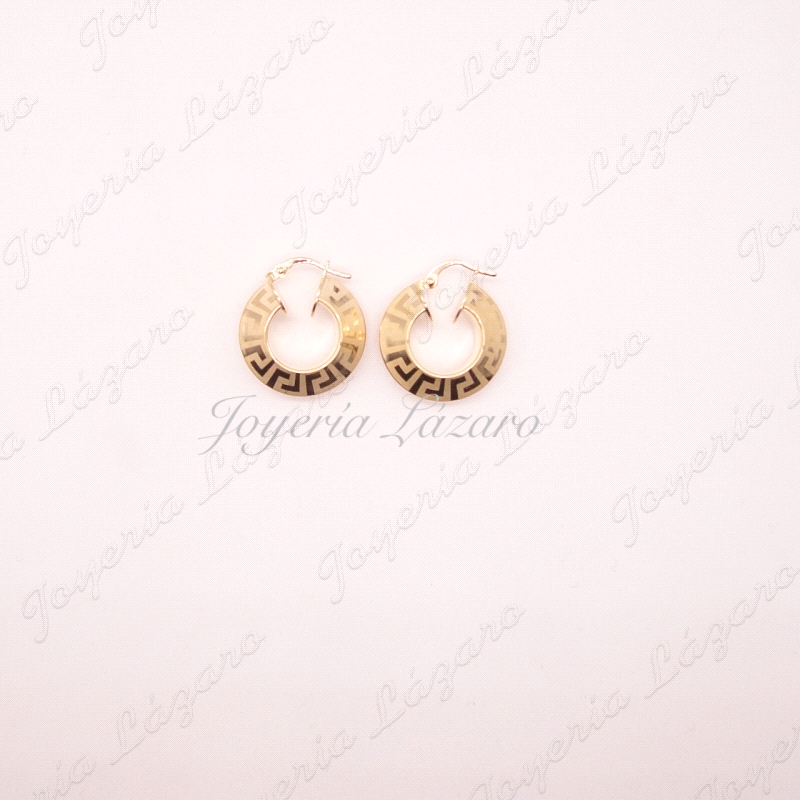 ORO 18 KTS PEND. AROS GRECA  20X10MM INT