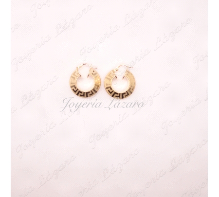 ORO 18 KTS PEND. AROS GRECA  20X10MM INT