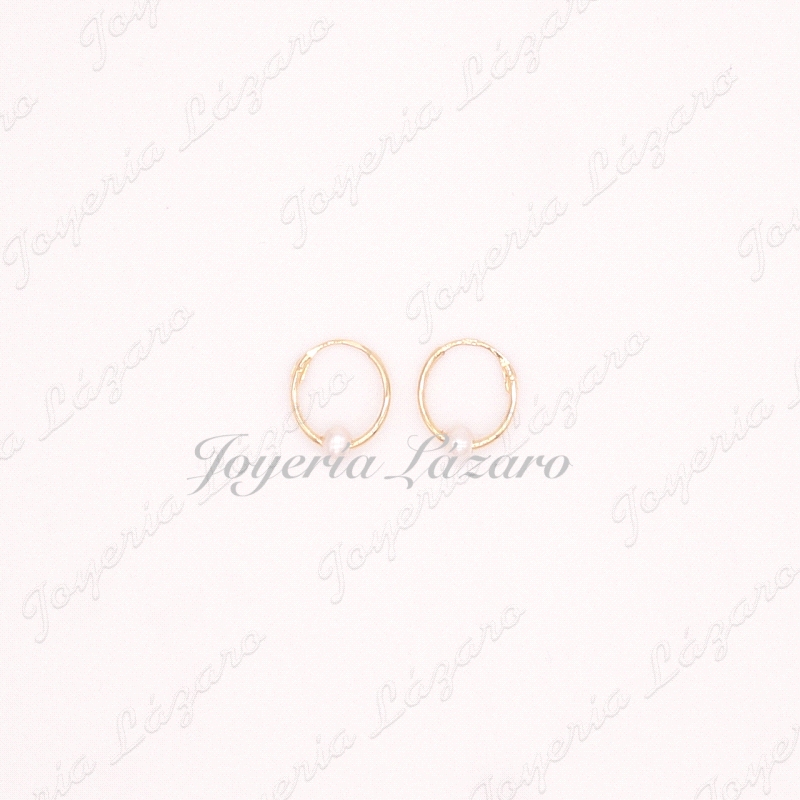 ORO 18 KTS PEND. AROS PERLA 1X10