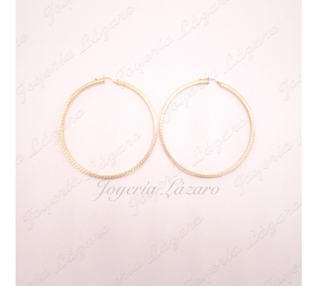 ORO 18 KTS PENDIENTES AROS GRECA 54INTX2