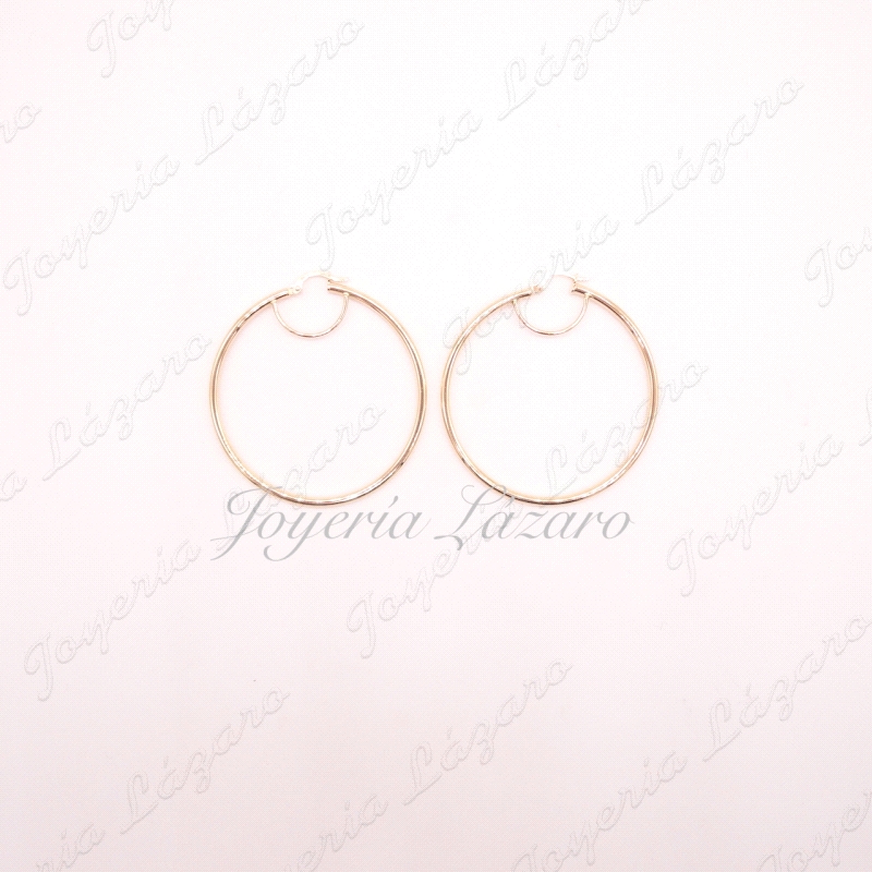 ORO 18 KTS PEND. AROS TUBO 40MM INT.ARCO