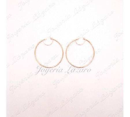 ORO 18 KTS PEND. AROS TUBO 40MM INT.ARCO