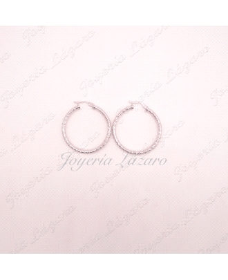 ORO 18 KTS PEND. AROS BL TALLADOS