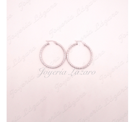 ORO 18 KTS PEND. AROS BL TALLADOS