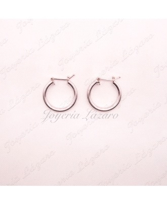 PEND. 18KTS AROS BLANCO TUBO 16X21X3 MM