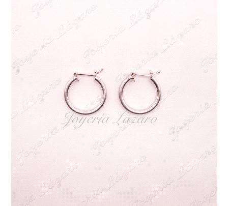 PEND. 18KTS AROS BLANCO TUBO 16X21X3 MM