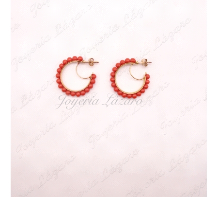 PEND. 18KTS AROS TURQUESA O CORAL