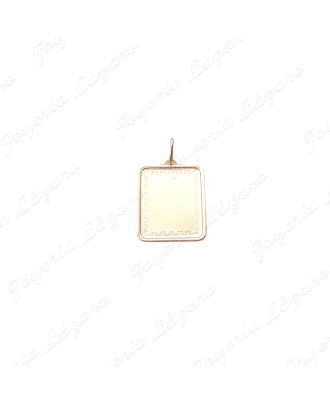 PLACA ORO 18 KTS 20X17MM GRECA FILO