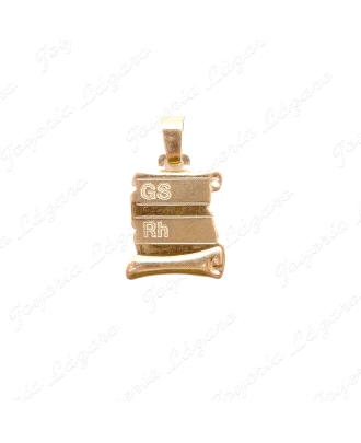 PLACA ORO 18 KTS PERGAMINO RH