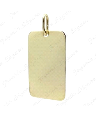 PLACA ORO 18 KTS BRILLO 25X15MM