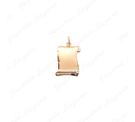 PLACA ORO 18 KTS PERGAMINO MATE 18X23MM
