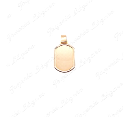 PLACA ORO 18 KTS 18X30MM  MARCO