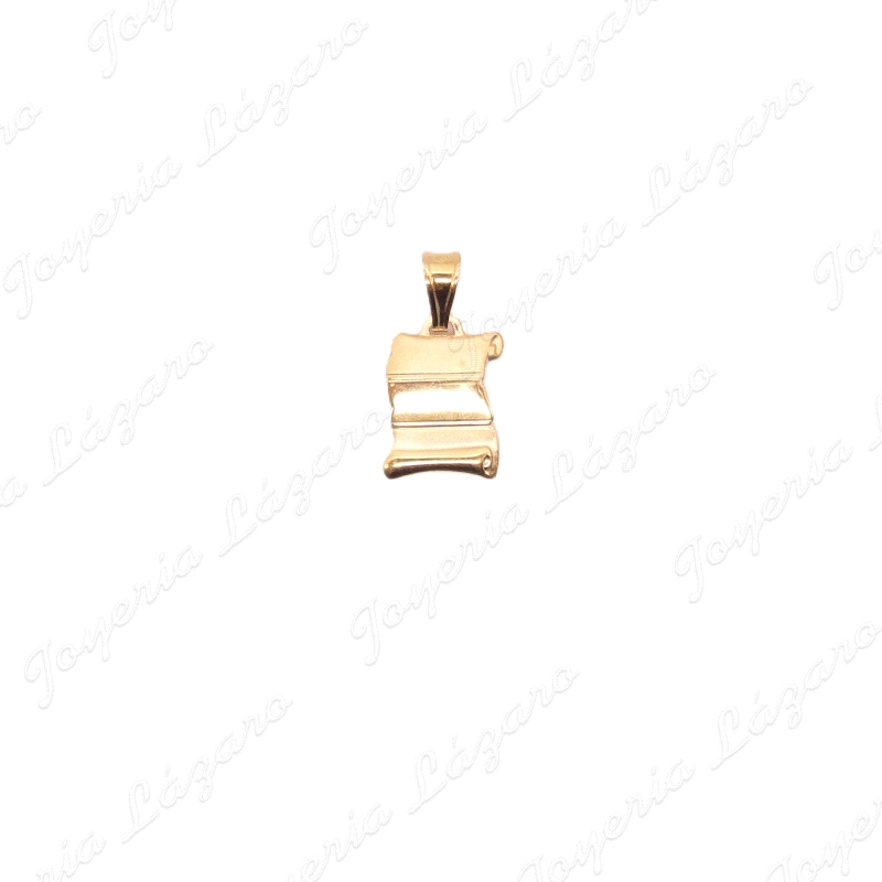 PLACA ORO 18 KTS  PERGAMINO 10X15MM