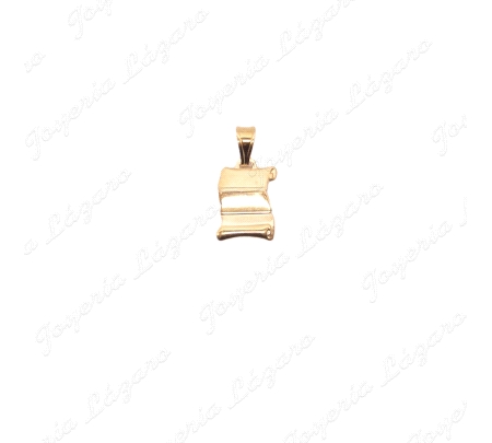 PLACA ORO 18 KTS  PERGAMINO 10X15MM