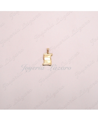 ORO 18 KTS PLACA PERGAMINO RH