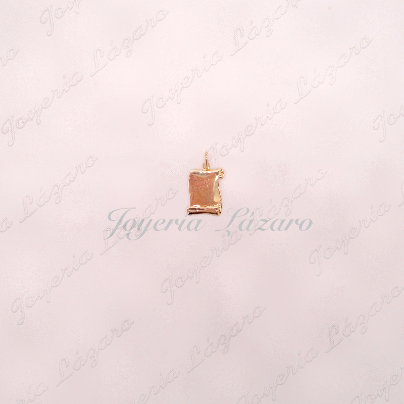 ORO 18 KTS PLACA PERGAMINO