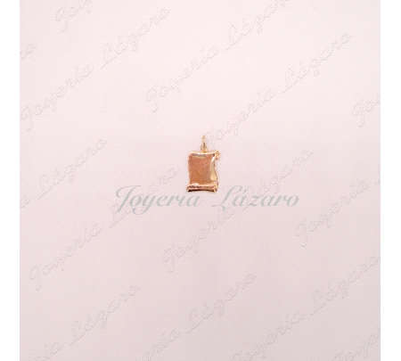 ORO 18 KTS PLACA PERGAMINO