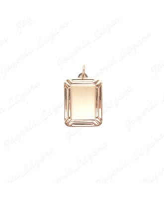 COLG. PLACA 18KT RECTANGULAR MARCO 24X19MM