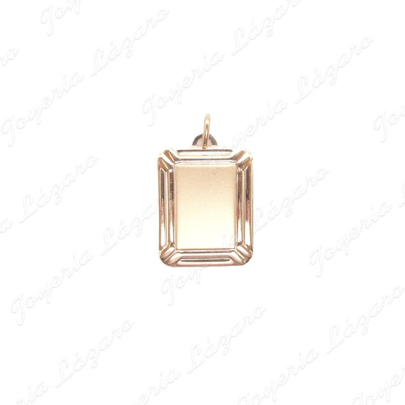 COLG. PLACA 18KT RECTANGULAR MARCO 24X19MM