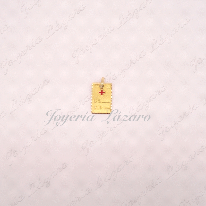 PLACA 18KTS RH 8x11mm PEQUEÑA