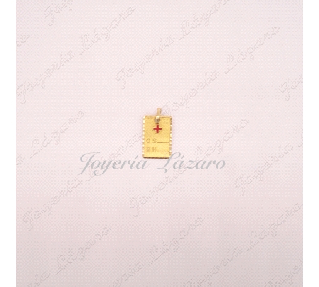 PLACA 18KTS RH 8x11mm PEQUEÑA