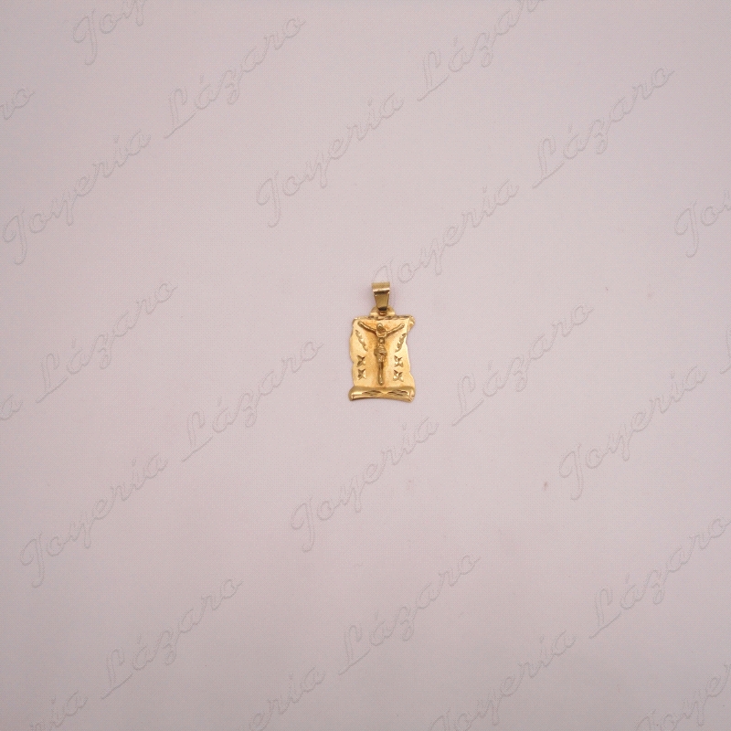 PLACA 18KTS PERGAMINO +  CRISTO