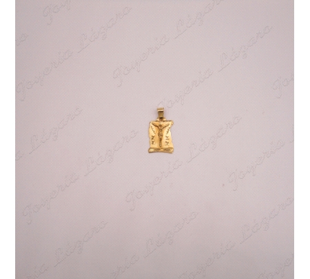 PLACA 18KTS PERGAMINO +  CRISTO