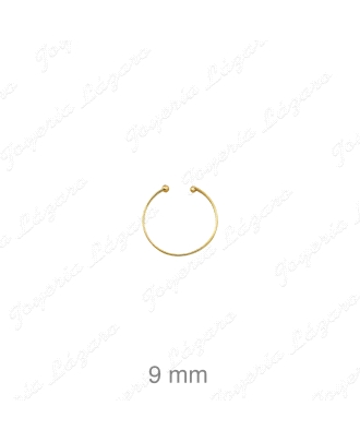 PIERCING ORO 18 KTS  ARO 2 BOLITAS