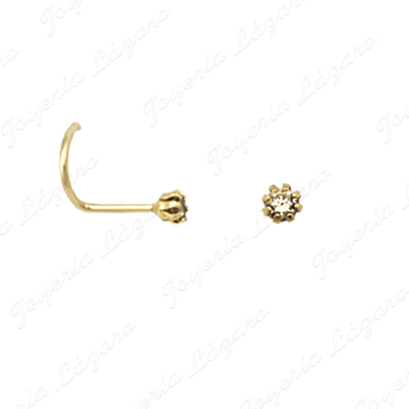PIERCING ORO 18 KTS NARIZ CIRCO GARRAS