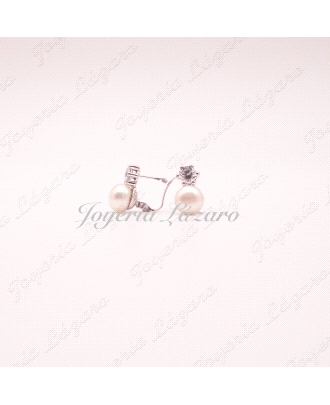 PEND. 18KT BL. TU Y YO CUAJO+PERLA NATURAL BOTON 8.5MM CATALAN