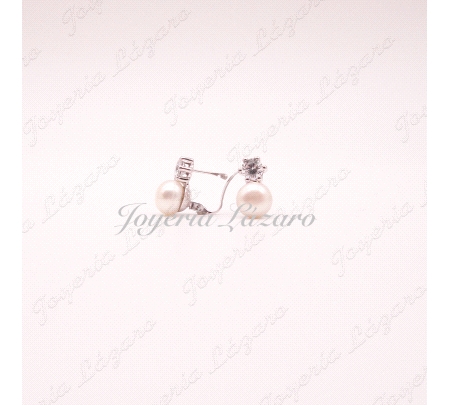 PEND. 18KT BL. TU Y YO CUAJO+PERLA NATURAL BOTON 8.5MM CATALAN