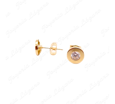 PEND. ORO 18 KTS DISCO 7MM LISO CON CIRCO C. PRES.