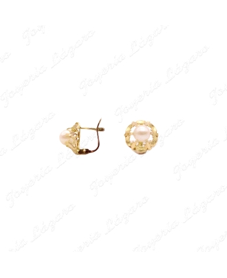 PEND. ORO 18 KTS BOLA PERLITA+ARQUILLOS C. CATALAN