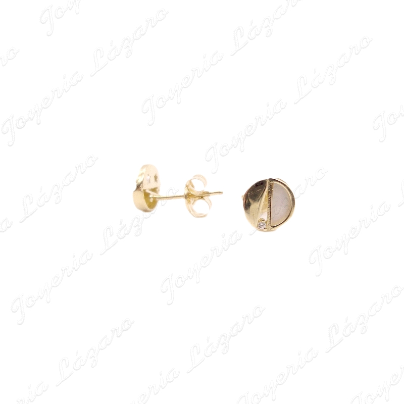 PEND. ORO 18 KTS CIRCULITO MITAD,ORO/NACAR 1 CIRCONITA CIERRE PRESION