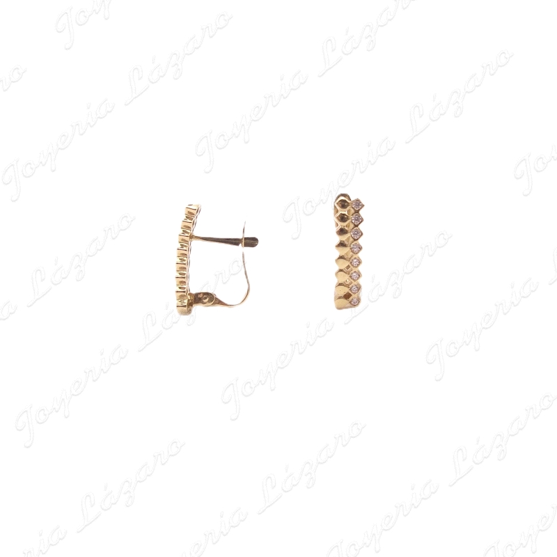 PEND. ORO 18 KTS 2 BANDAS VERTICALES, ROMBITOS Y CIRCO, C. CATALAN