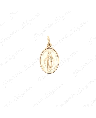 MEDALLA ORO 18 KTS VIRGEN MILAGROSA OVALADA 22MM
