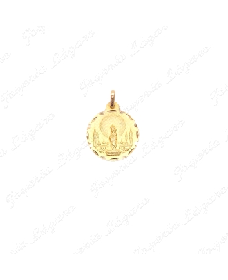 MEDALLA ORO 18 KTS VIRGEN DEL PILAR  18MM