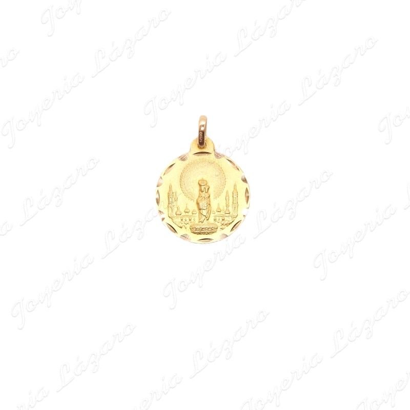 MEDALLA ORO 18 KTS VIRGEN DEL PILAR  18MM