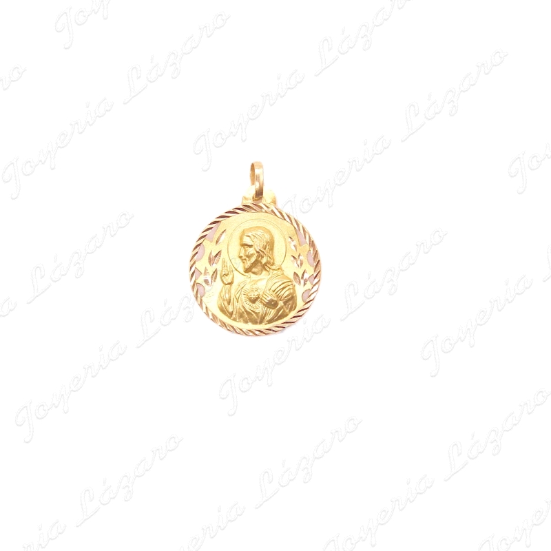 MEDALLA ORO 18 KTS ESCAPULARIO 22 MM