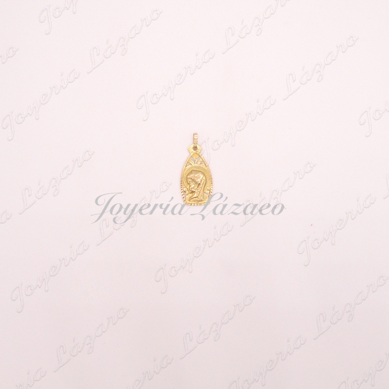 ORO 18 KTS MEDALLA V. NIÑA OVALADA CLASICA