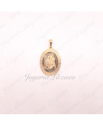 ORO 18 KTS MEDALLA VIRGEN ORTODOXA+GRECA