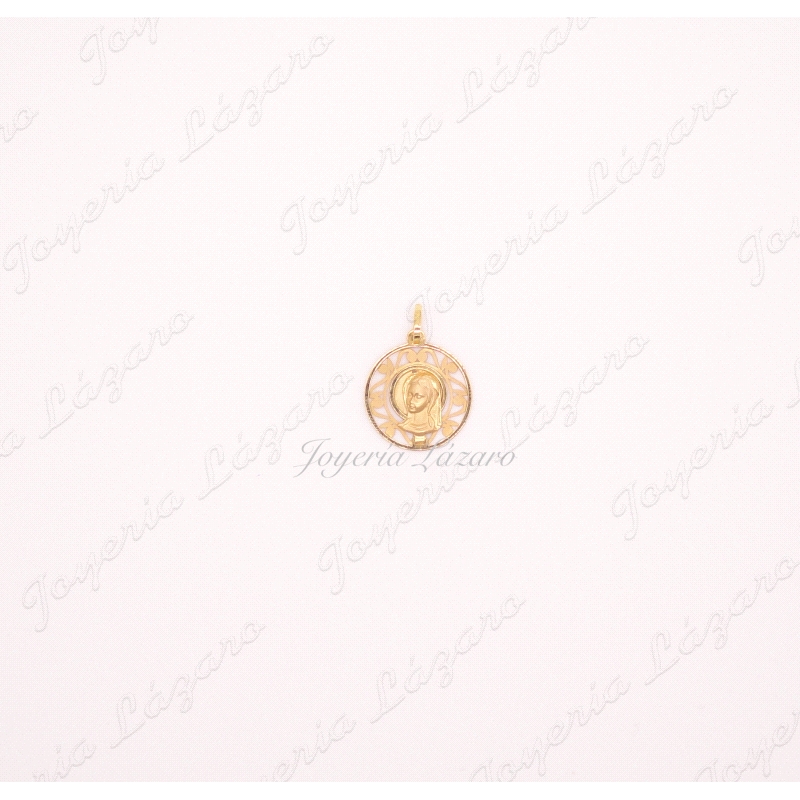 MEDALLA 18KTS ALIANZAS CRUZADAS