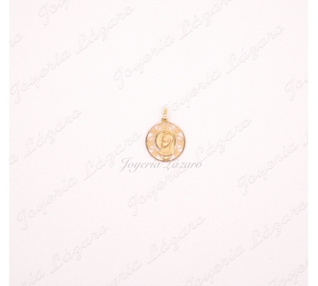 MEDALLA 18KTS ALIANZAS CRUZADAS
