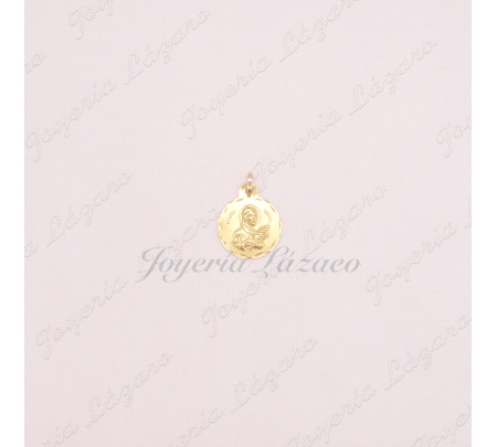 MEDALLA 18KTS SANTA GEMA