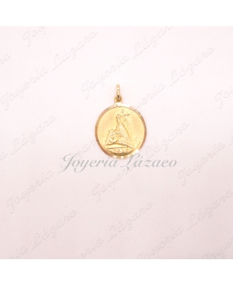 MEDALLA 18KTS VIRGEN DE LAS ANGUSTIAS 22MM