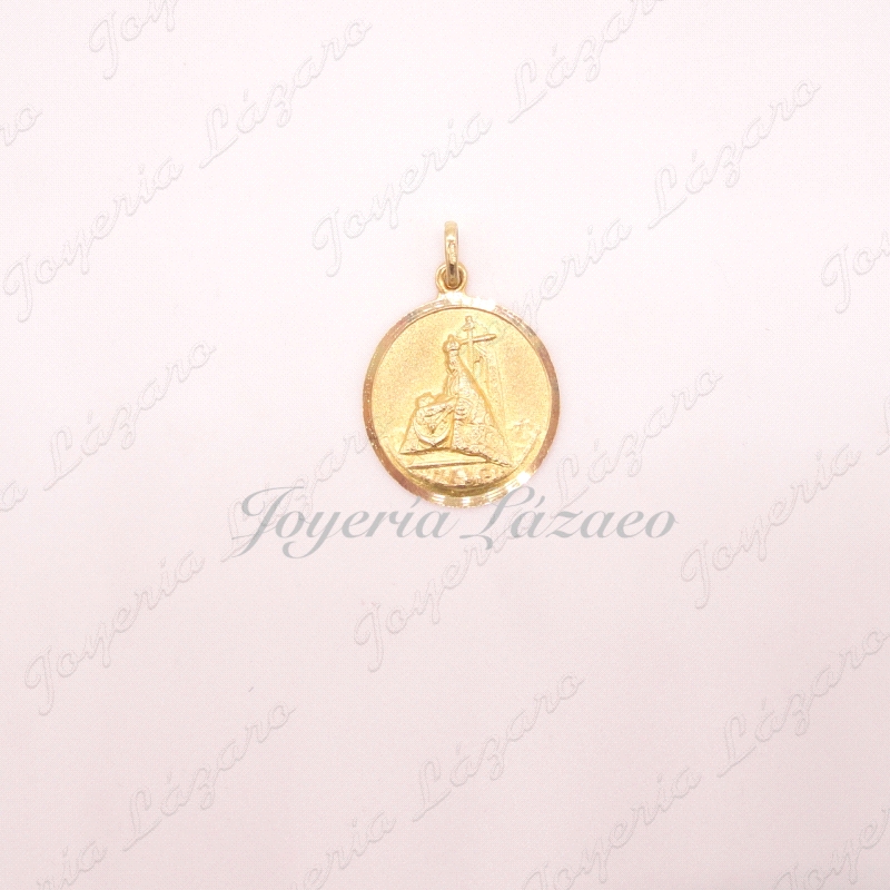 MEDALLA 18KTS VIRGEN DE LAS ANGUSTIAS 22MM